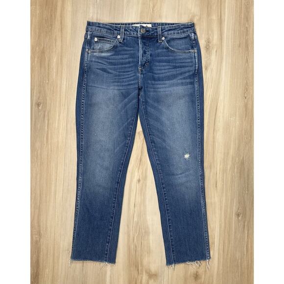 AMO Jeans Tomboy Sz 27 in Dive Bar Button Fly Fray Hem 27x25” - Picture 8 of 16